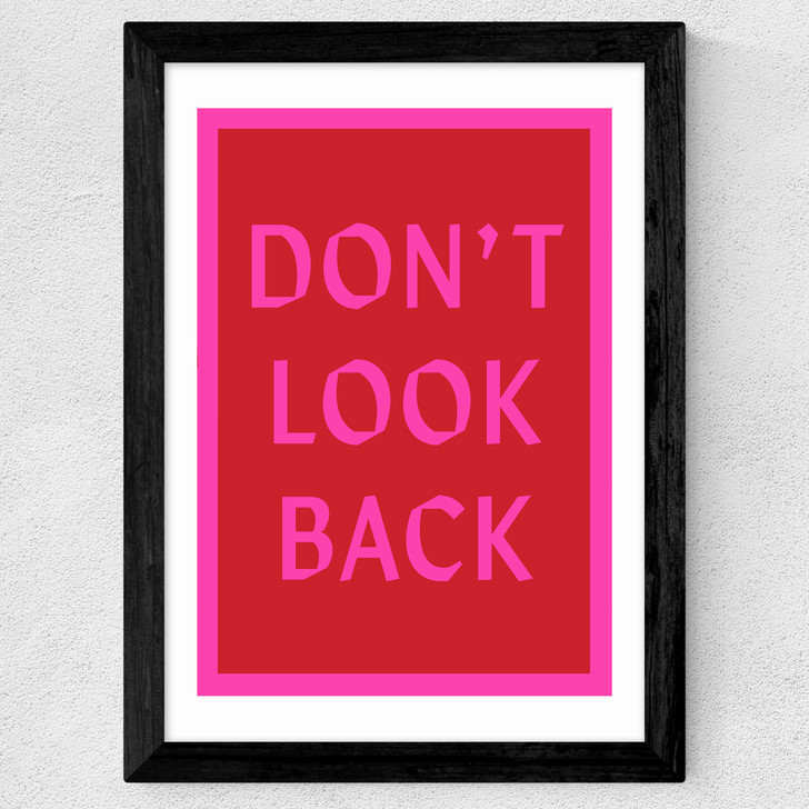 Don't Look Back Wide Black Frame