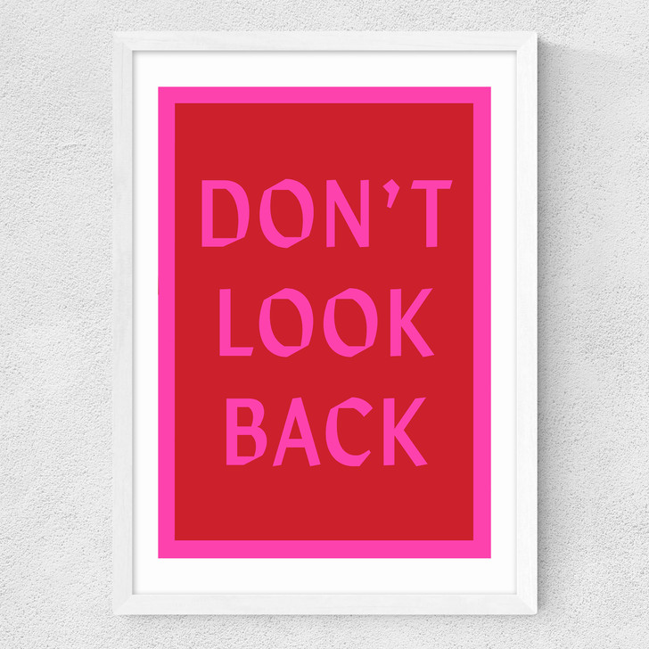 Don't Look Back Medium White Frame
