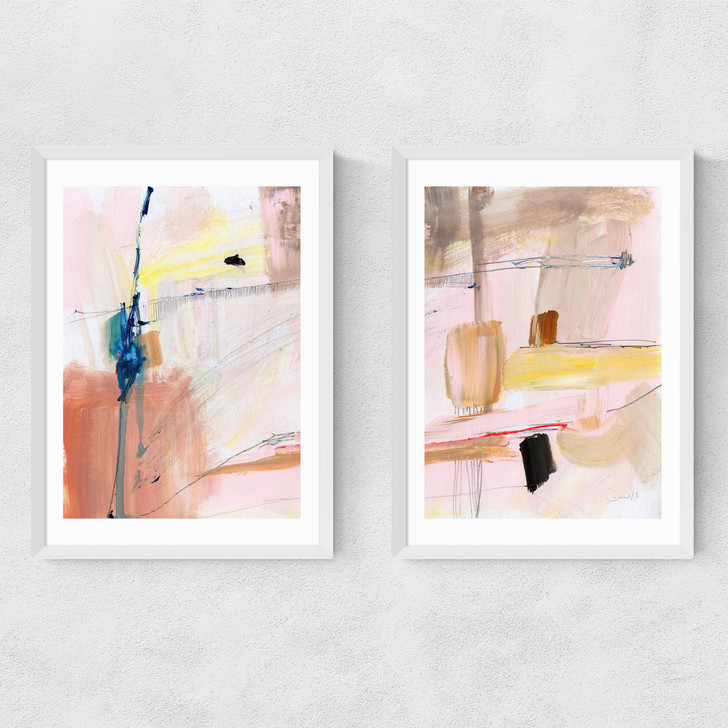 Pink Escape Set Narrow White Frame