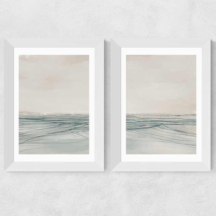 Still Sea Set Wide White Frame