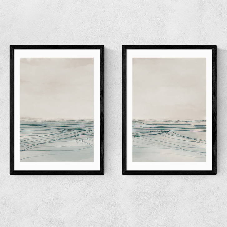 Still Sea Set Narrow Black Frame