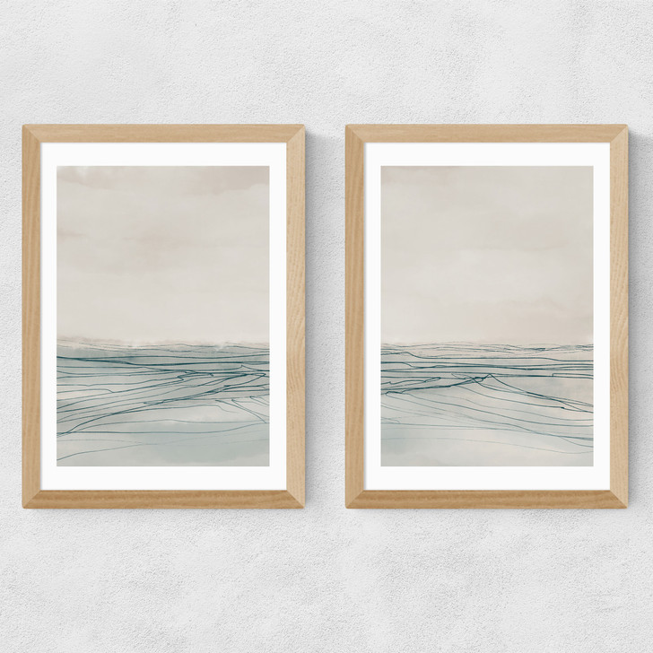 Still Sea Set Medium Oak Frame