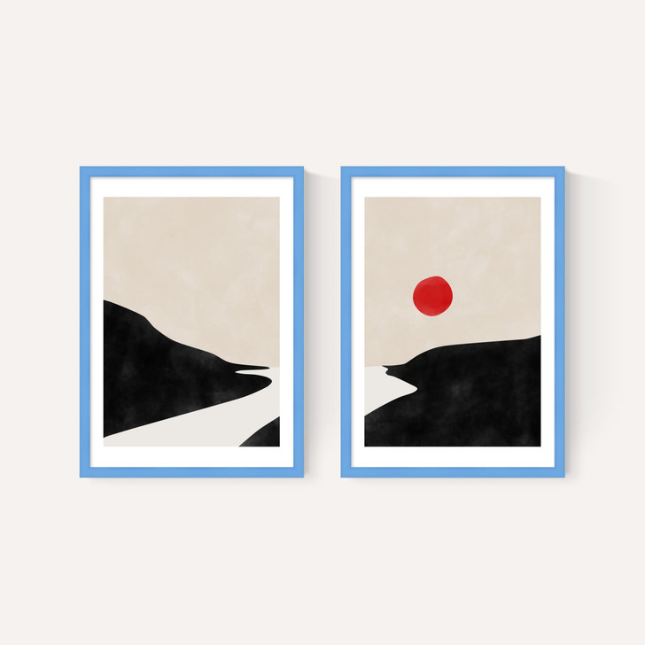 Beige & Black Landscape Set