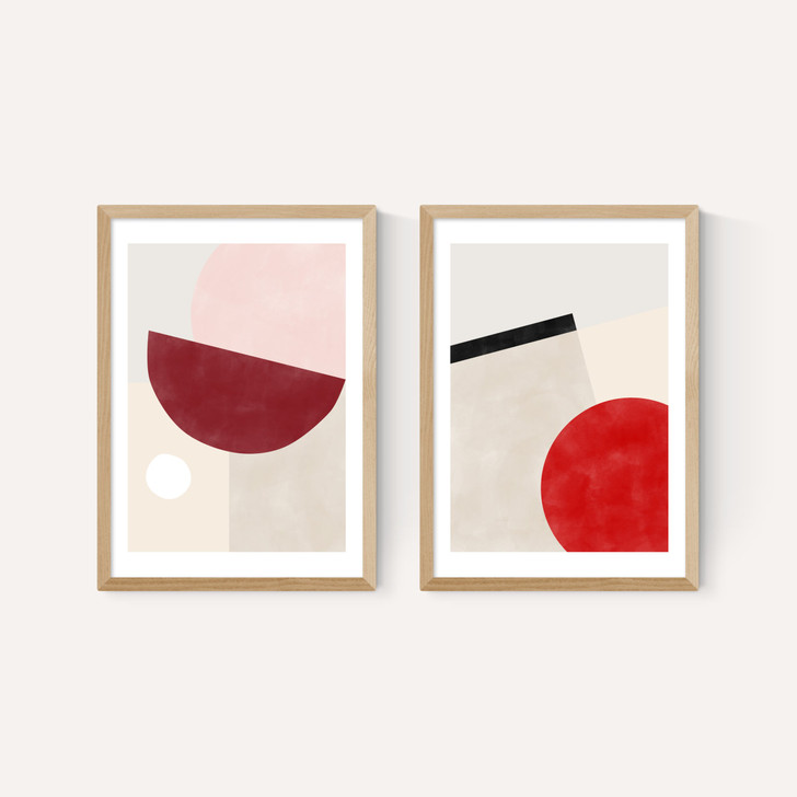 Pink & Red Graphic Set