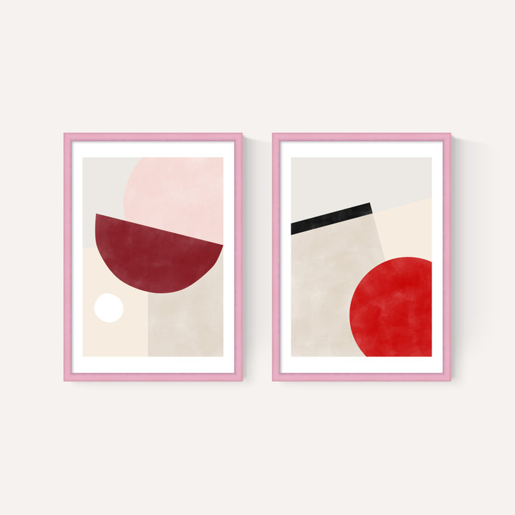 Pink & Red Graphic Set