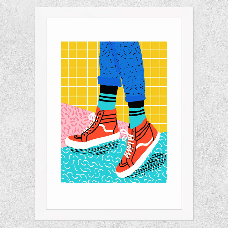 Toe Drag Wide White Frame