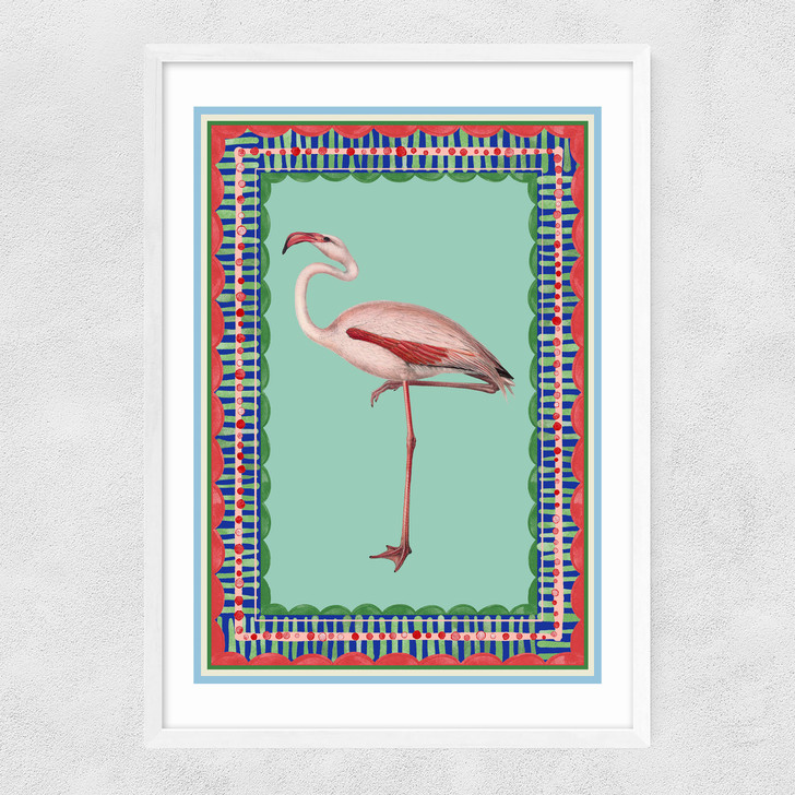 Birdframe Flamingo Narrow White Frame