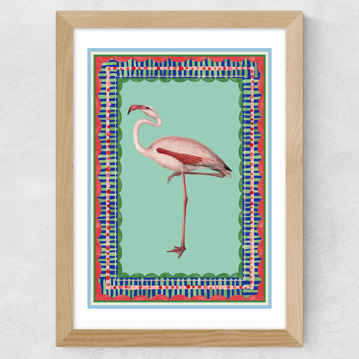 Birdframe Flamingo Wide Oak Frame