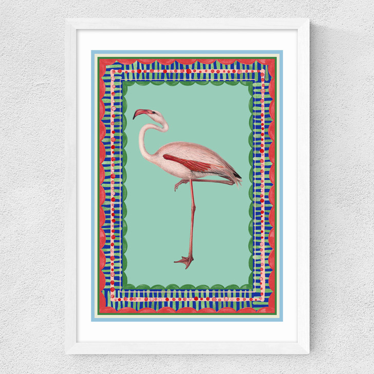 Birdframe Flamingo Medium White Frame