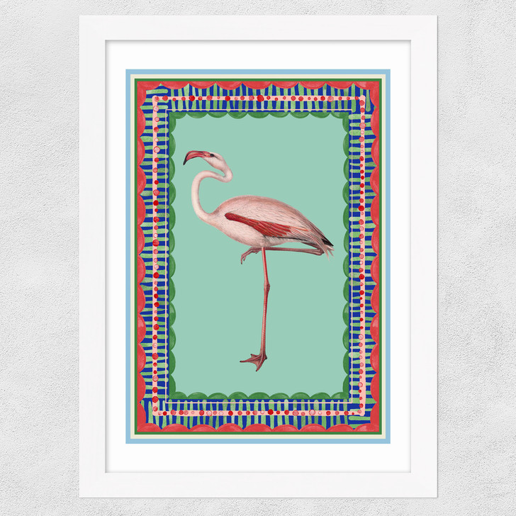 Birdframe Flamingo Wide White Frame