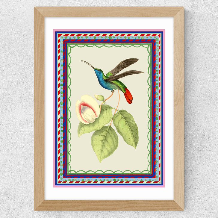 Birdframe Hummingbird Wide Oak Frame
