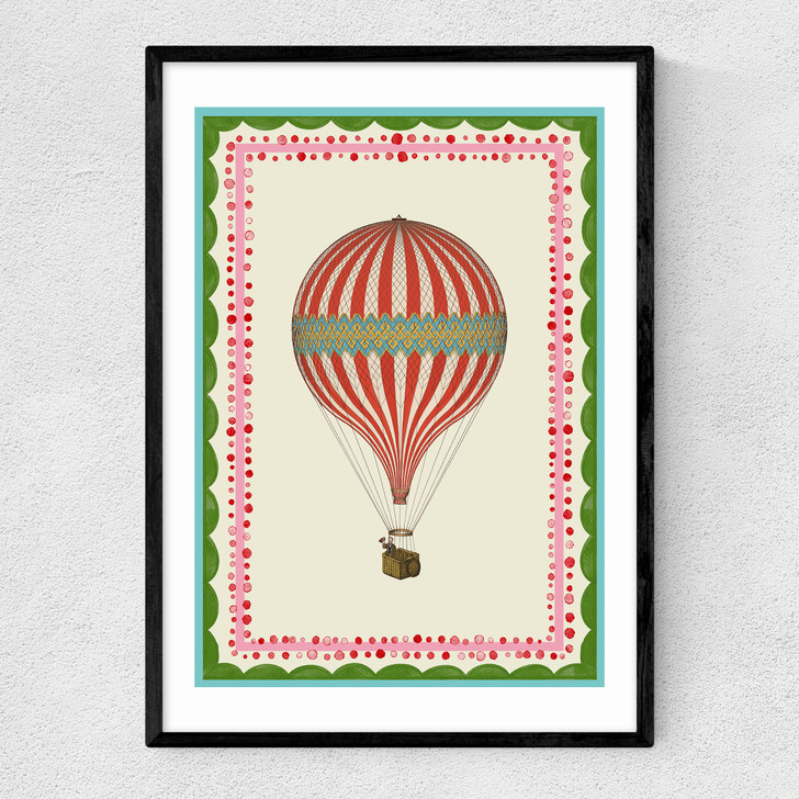 Carnival Hot Air Balloon Narrow Black Frame