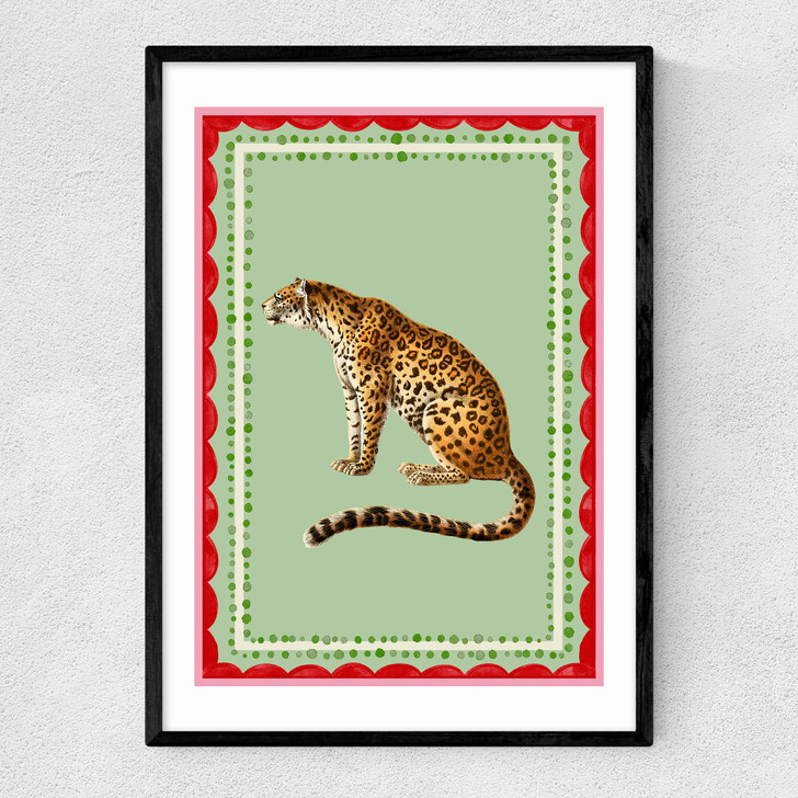Carnival Leopard Narrow Black Frame