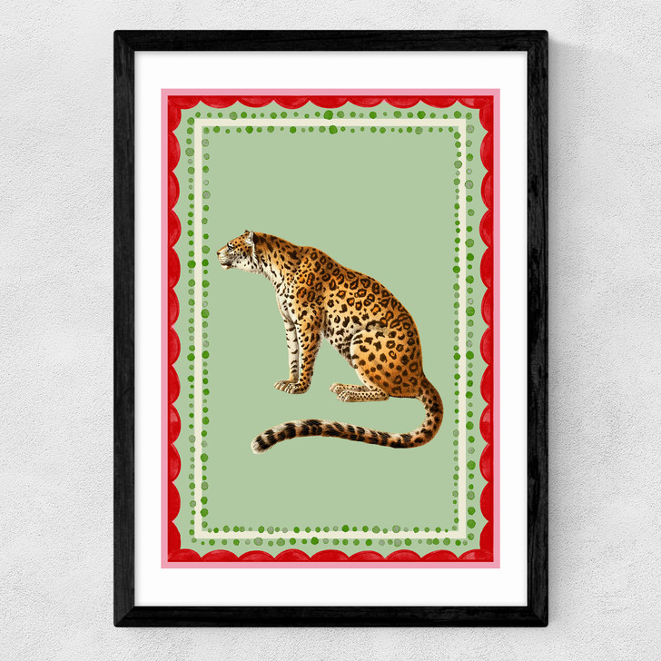 Carnival Leopard Medium Black Frame