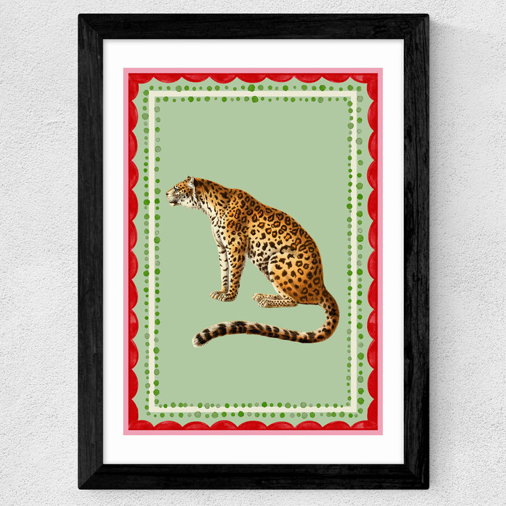 Carnival Leopard Wide Black Frame