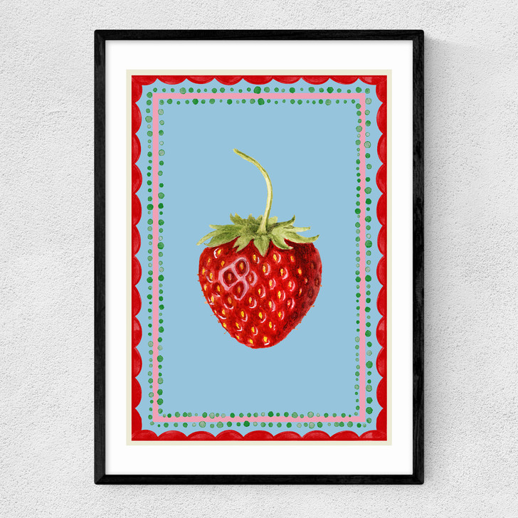 Carnival Strawberry Narrow Black Frame