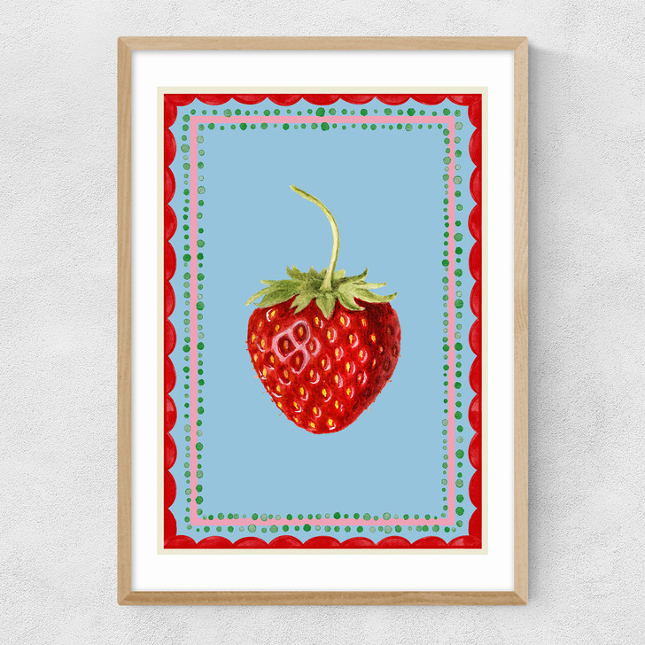 Carnival Strawberry Narrow Oak Frame