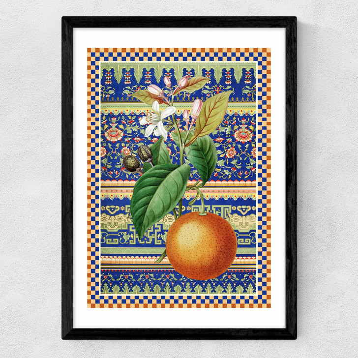 Flora & Pattern IV Medium Black Frame