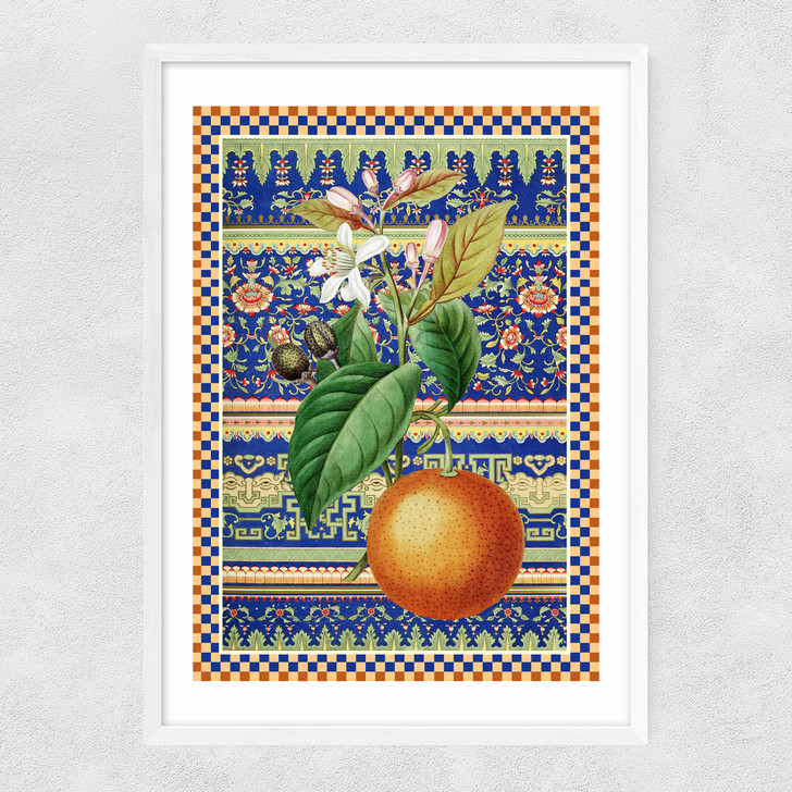 Flora & Pattern IV Narrow White Frame