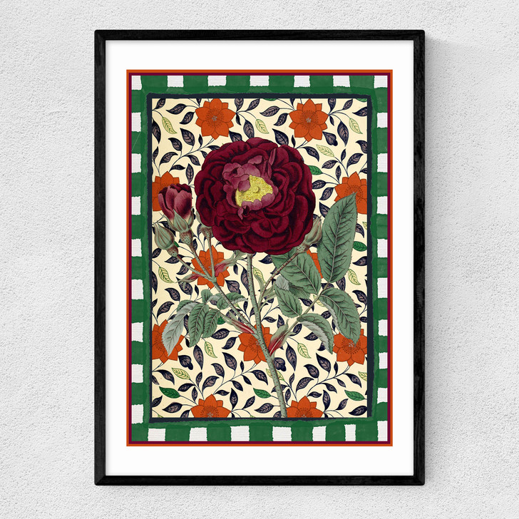 Flora & Pattern VI Narrow Black Frame