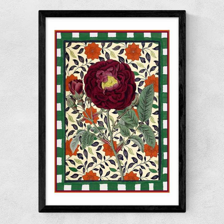 Flora & Pattern VI Medium Black Frame