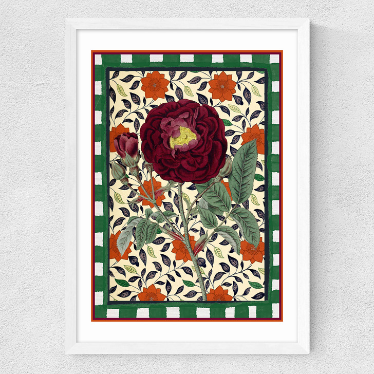 Flora & Pattern VI Medium White Frame