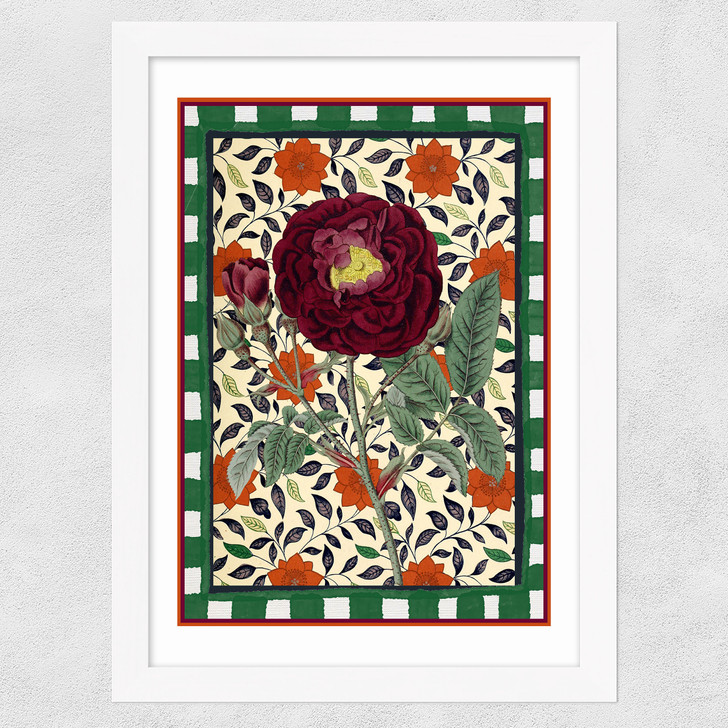 Flora & Pattern VI Wide White Frame