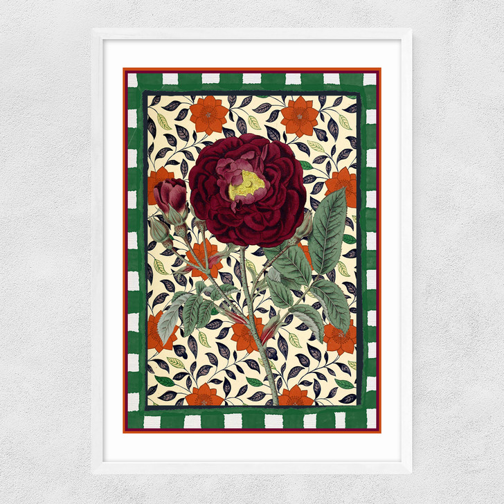 Flora & Pattern VI Narrow White Frame
