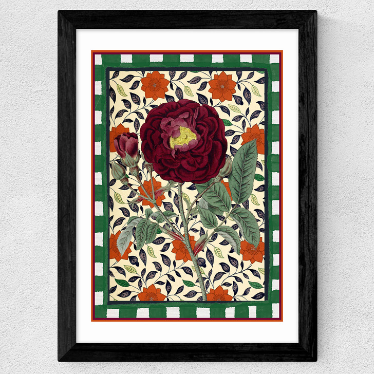 Flora & Pattern VI Wide Black Frame