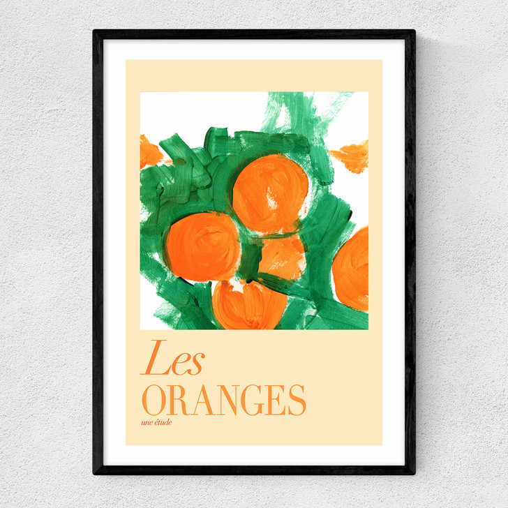 Les Oranges Une フude I Narrow Black Frame