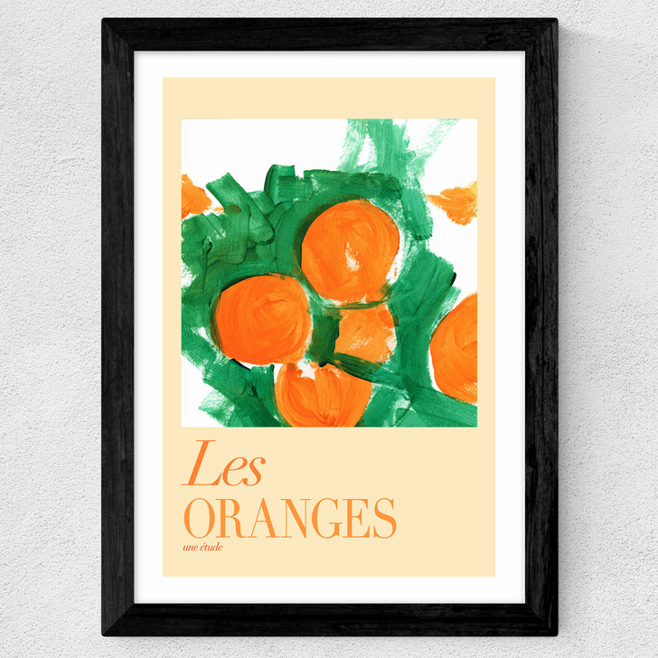 Les Oranges Une フude I Wide Black Frame