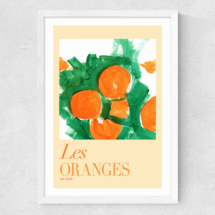 Les Oranges Une フude I Medium White Frame