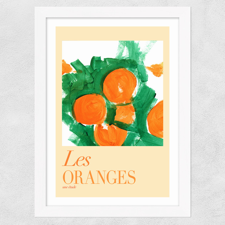 Les Oranges Une フude I Wide White Frame