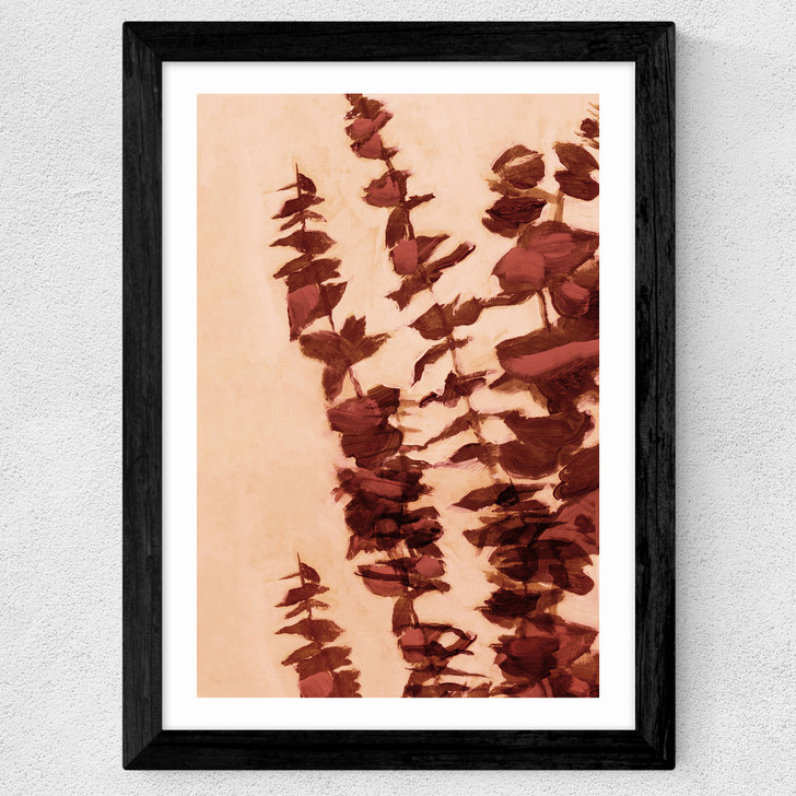 Eucalyptus Painting III Wide Black Frame