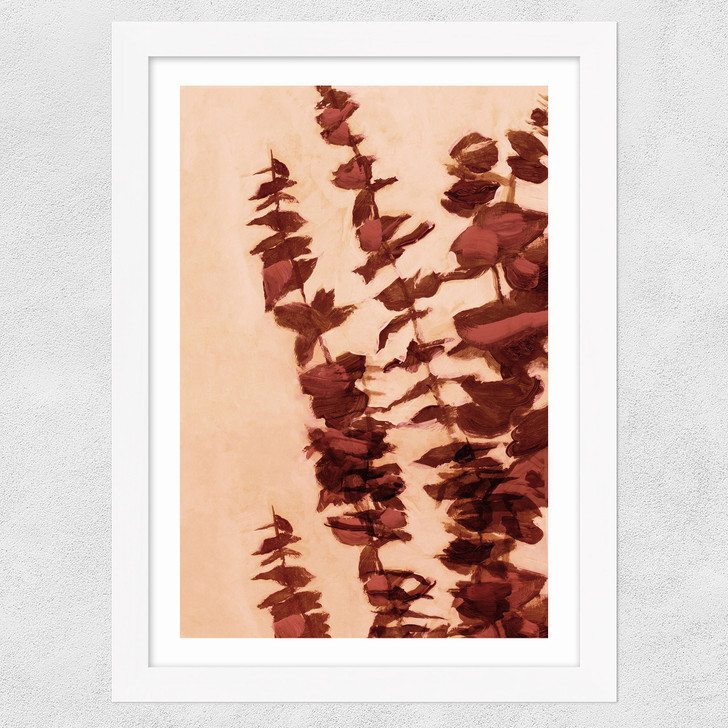 Eucalyptus Painting III Wide White Frame
