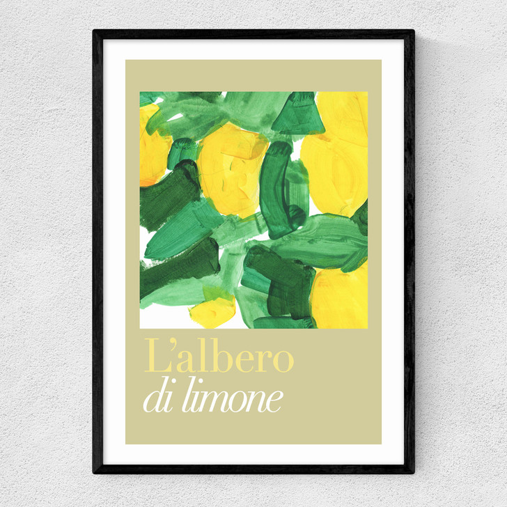 L'albero di limone II Narrow Black Frame