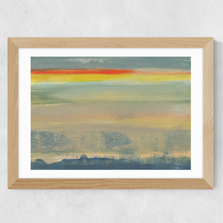 Painted Sky I Wide Oak Frame