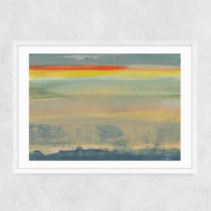 Painted Sky I Narrow White Frame