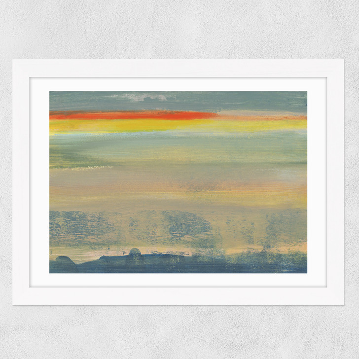 Painted Sky I Wide White Frame
