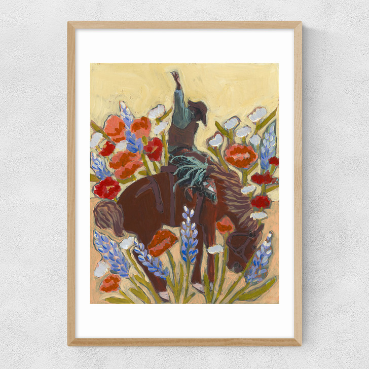 Bucking Bronco Narrow Oak Frame