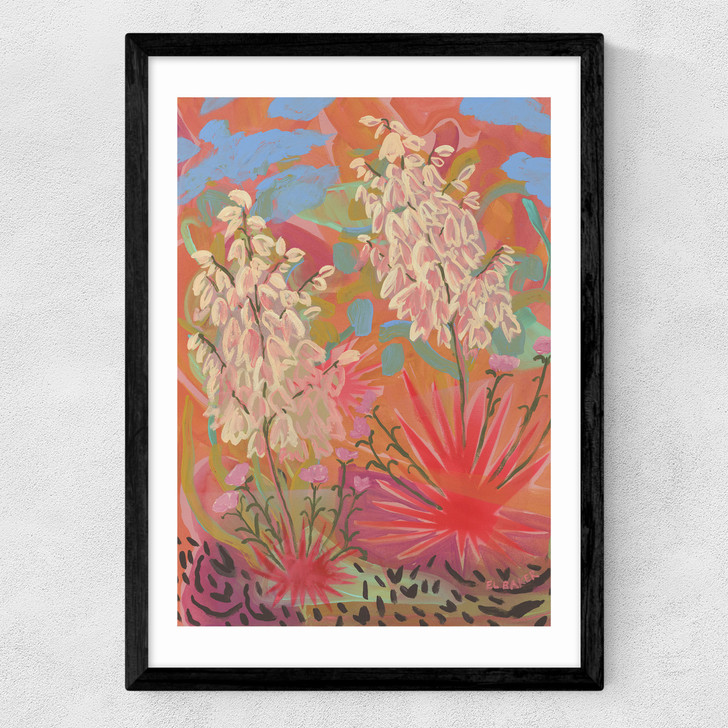 Pink Desert Medium Black Frame