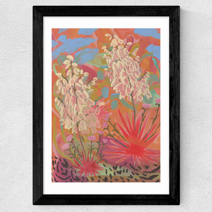 Pink Desert Wide Black Frame