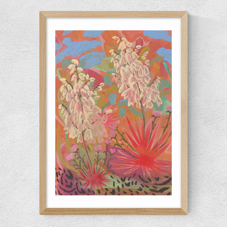 Pink Desert Medium Oak Frame