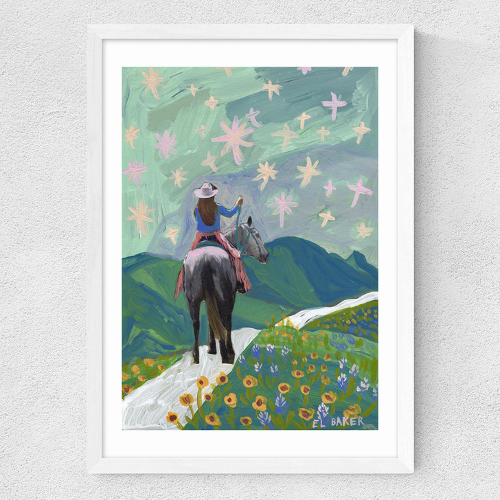 Cowgirl’s Path Medium White Frame