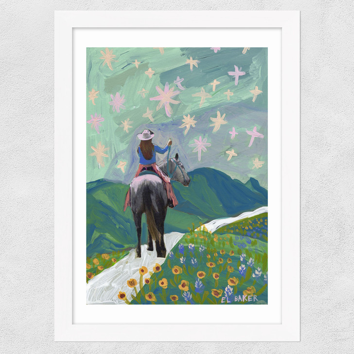 Cowgirl’s Path Wide White Frame