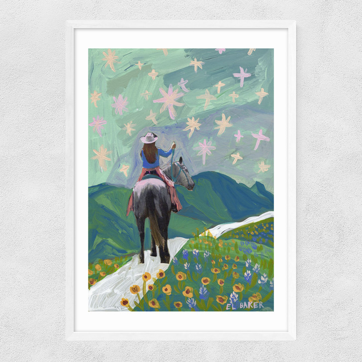 Cowgirlﾕs Path Narrow White Frame
