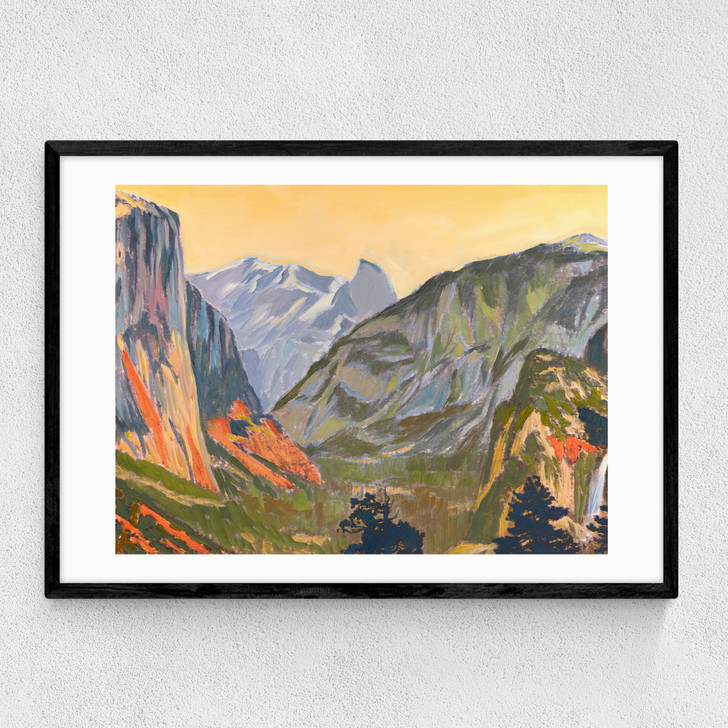 Golden Mountain Pass Narrow Black Frame