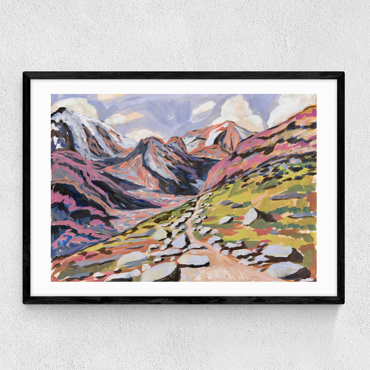 Rocky Path Narrow Black Frame