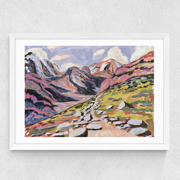 Rocky Path Medium White Frame