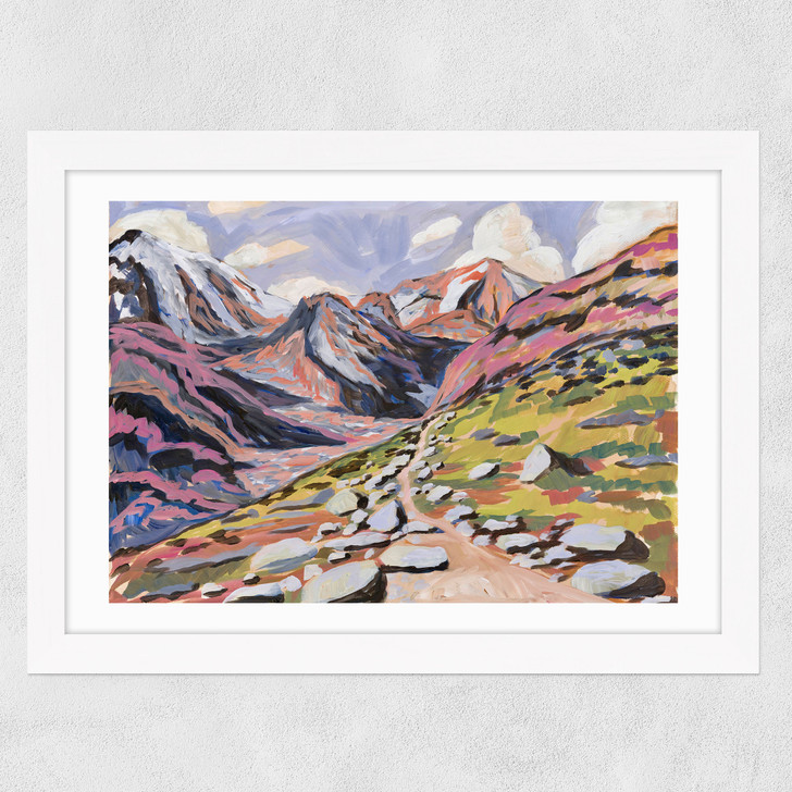 Rocky Path Wide White Frame